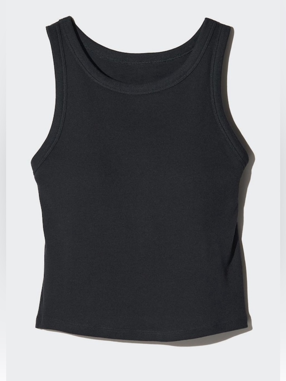 Uniqlo Black Ribbed Cropped Bra Top/2025 Version